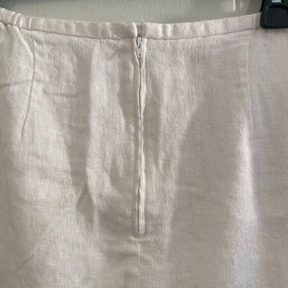 Plaza South Linen Cotton Boho Embordered Ruffle Hem Women Skirt Size 12 - Picture 7 of 10